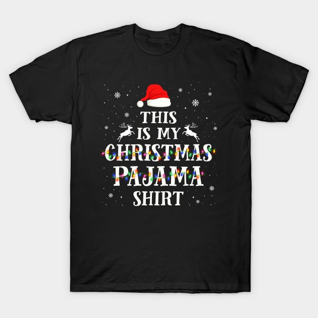 This is My Christmas Pajama Shirt Xmas Light Funny T-Shirt by skylervario